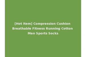 [Hot Item] Compression Cushion Breathable Fitness Running Cotton Men Sports Socks