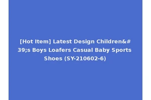 [Hot Item] Latest Design Children's Boys Loafers Casual Baby Sports Shoes (SY-210602-6)
