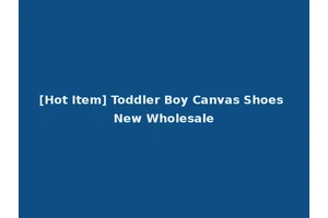[Hot Item] Toddler Boy Canvas Shoes New Wholesale