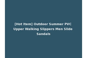 [Hot Item] Outdoor Summer PVC Upper Walking Slippers Men Slide Sandals