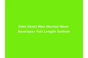 [Hot Item] Men Merino Wool Baselayer Full Length Bottom