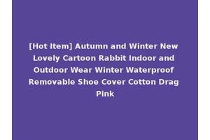 [Hot Item] Autumn and Winter New Lovely Cartoon Rabbit Indoor and Outdoor Wear Winter Waterproof Removable Shoe Cover Cotton Drag Pink