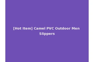 [Hot Item] Camel PVC Outdoor Men Slippers
