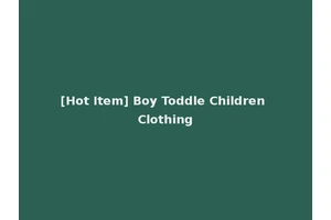 [Hot Item] Boy Toddle Children Clothing
