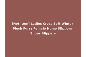 [Hot Item] Ladies Cross Soft Winter Plush Furry Female Home Slippers Shoes Slippers