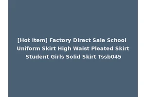 [Hot Item] Factory Direct Sale School Uniform Skirt High Waist Pleated Skirt Student Girls Solid Skirt Tssb045