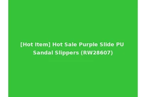 [Hot Item] Hot Sale Purple Slide PU Sandal Slippers (RW28607)