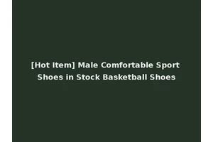 [Hot Item] Male Comfortable Sport Shoes in Stock Basketball Shoes