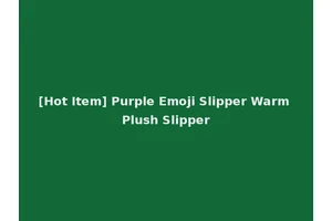 [Hot Item] Purple Emoji Slipper Warm Plush Slipper