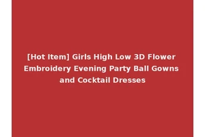 [Hot Item] Girls High Low 3D Flower Embroidery Evening Party Ball Gowns and Cocktail Dresses
