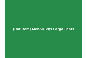 [Hot Item] Men's Cargo Pants