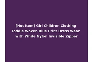 [Hot Item] Girl Children Clothing Toddle Woven Blue Print Dress Wear with White Nylon Invisible Zipper