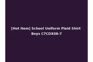 [Hot Item] School Uniform Plaid Shirt Boys C7CDX08-7