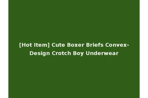 [Hot Item] Cute Boxer Briefs Convex-Design Crotch Boy Underwear