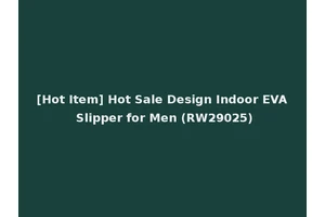 [Hot Item] Hot Sale Design Indoor EVA Slipper for Men (RW29025)
