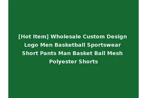[Hot Item] Wholesale Custom Design Logo Men Basketball Sportswear Short Pants Man Basket Ball Mesh Polyester Shorts