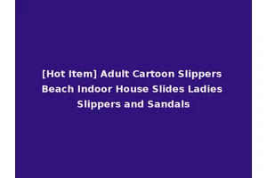 [Hot Item] Adult Cartoon Slippers Beach Indoor House Slides Ladies Slippers and Sandals