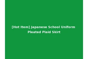 [Hot Item] Japanese School Uniform Pleated Plaid Skirt