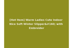 [Hot Item] Warm Ladies Cute Indoor Nice Soft Winter Slipper  with Embroider