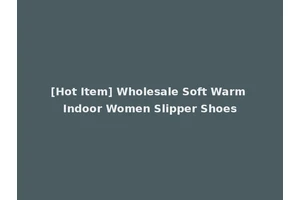 [Hot Item] Wholesale Soft Warm Indoor Women Slipper Shoes