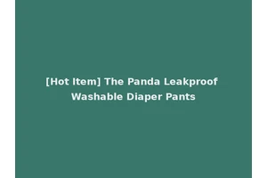 [Hot Item] The Panda Leakproof Washable Diaper Pants