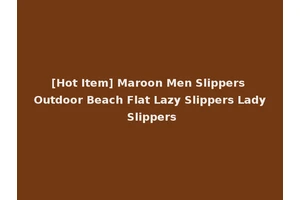[Hot Item] Maroon Men Slippers Outdoor Beach Flat Lazy Slippers Lady Slippers