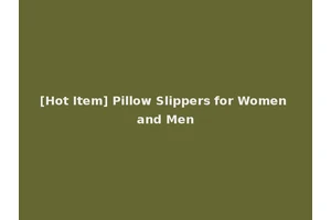 [Hot Item] Pillow Slippers for Women and Men