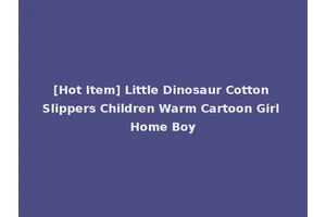 [Hot Item] Little Dinosaur Cotton Slippers Children Warm Cartoon Girl Home Boy
