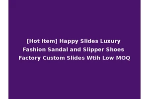 [Hot Item] Happy Slides Luxury Fashion Sandal and Slipper Shoes Factory Custom Slides Wtih Low MOQ