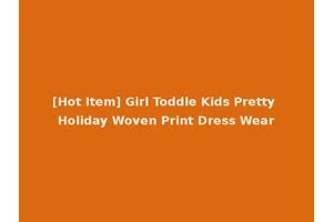 [Hot Item] Girl Toddle Kids Pretty Holiday Woven Print Dress Wear