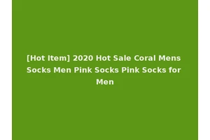 [Hot Item] 2020 Hot Sale Coral Mens Socks Men Pink Socks Pink Socks for Men
