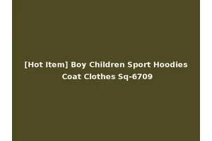 [Hot Item] Boy Children Sport Hoodies Coat Clothes Sq-6709