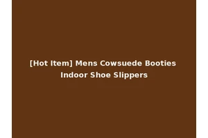 [Hot Item] Mens Cowsuede Booties Indoor Shoe Slippers