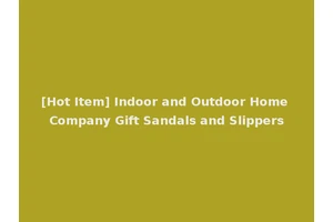 [Hot Item] Indoor and Outdoor Home Company Gift Sandals and Slippers