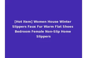 [Hot Item] Women House Winter Slippers Faux Fur Warm Flat Shoes Bedroom Female Non-Slip Home Slippers