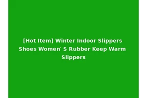 [Hot Item] Winter Indoor Slippers Shoes Women′ S Rubber Keep Warm Slippers