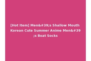[Hot Item] Men's Shallow Mouth Korean Cute Summer Anime Men's Boat Socks