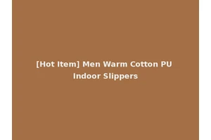 [Hot Item] Men Warm Cotton PU Indoor Slippers