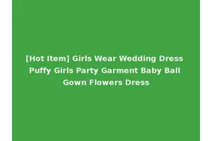 [Hot Item] Girls Wear Wedding Dress Puffy Girls Party Garment Baby Ball Gown Flowers Dress