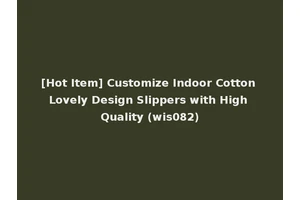 [Hot Item] Customize Indoor Cotton Lovely Design Slippers with High Quality (wis082)
