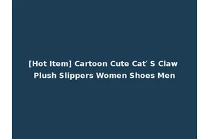 [Hot Item] Cartoon Cute Cat′ S Claw Plush Slippers Women Shoes Men