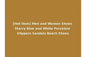 [Hot Item] Men and Women Shoes Starry Blue and White Porcelain Slippers Sandals Beach Shoes