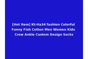 [Hot Item] Kt-Ha34 fashion Colorful Funny Fish Cotton Men Women Kids Crew Ankle Custom Design Socks
