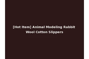 [Hot Item] Animal Modeling Rabbit Wool Cotton Slippers