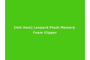 [Hot Item] Leopard Plush Memory Foam Slipper