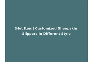 [Hot Item] Customized Sheepskin Slippers in Different Style