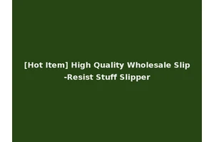 [Hot Item] High Quality Wholesale Slip-Resist Stuff Slipper