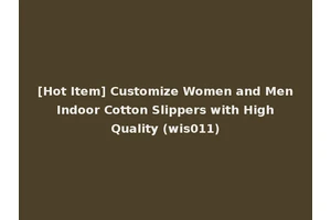 [Hot Item] Customize Women and Men Indoor Cotton Slippers with High Quality (wis011)
