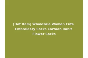 [Hot Item] Wholesale Women Cute Embroidery Socks Cartoon Rabit Flower Socks