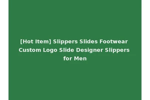 [Hot Item] Slippers Slides Footwear Custom Logo Slide Designer Slippers for Men
